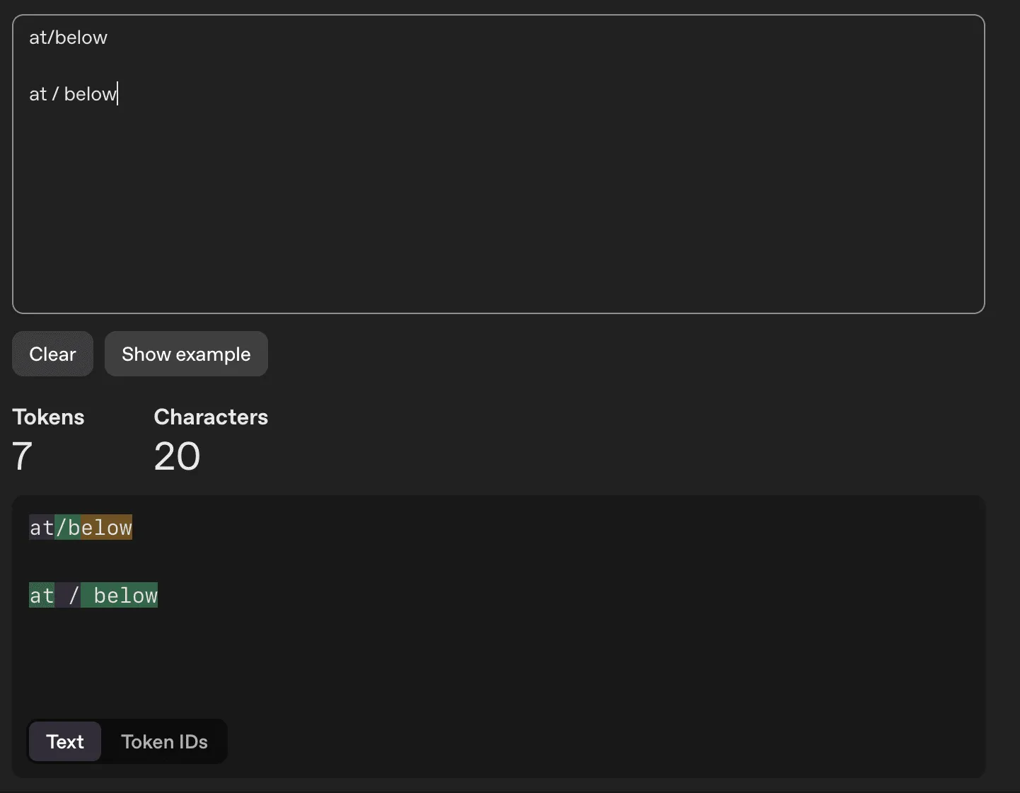 And / Or Tokenization